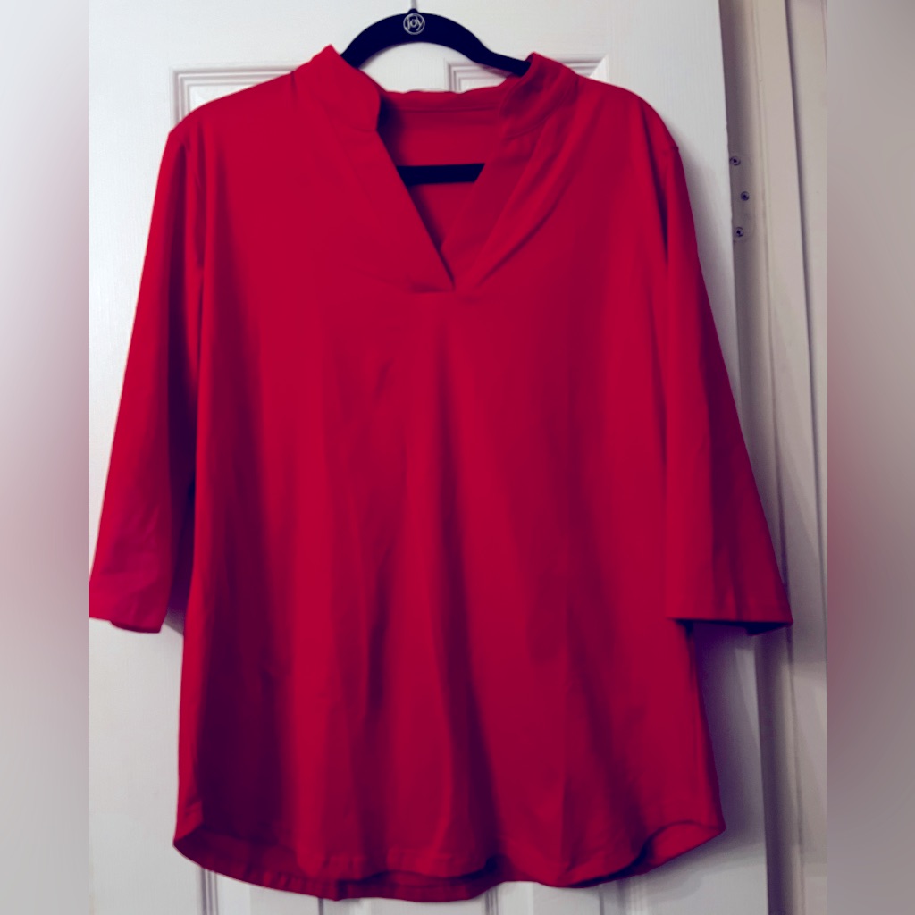 Red Pullover Top
